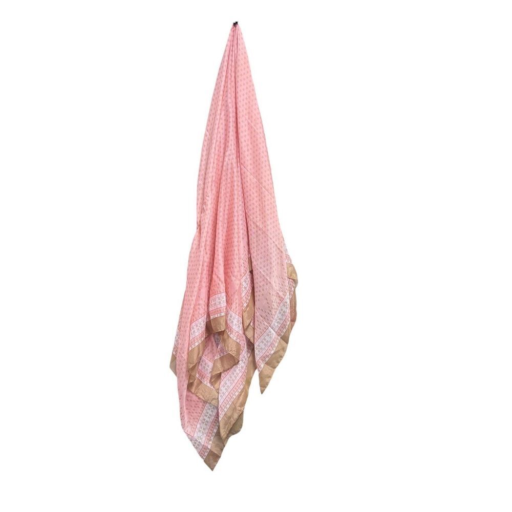 Wrap Or Scarf Peach/Gold Colorful Partially Sheer 60"X 32"‎ Beach Wrap